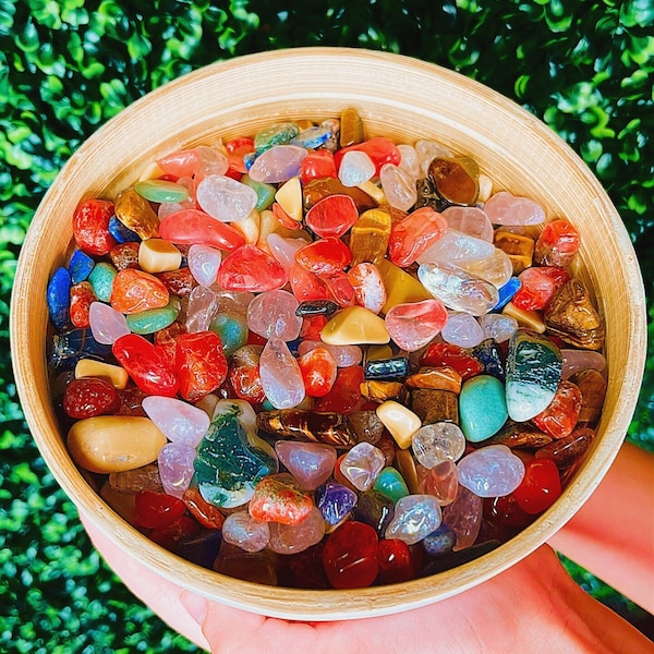 Assorted Mixed Tumbled Stones - Wholesale SMALL, MEDIUM or LARGE Sizes - Bulk Lots - Assorted Crystals Stones Tumble