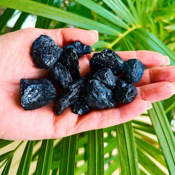 Raw Black Tourmaline Crystals - 'A' Grade  1 - 2" Rough Black Tourmaline - Natural Premium Quality - Choose Pieces Black Tourmaline