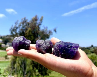 A Grade Rough Natural Amethyst - Premium Grade Crystals - Healing Crystals - Healing Stone - Large Natural Amethyst Rough Crystals