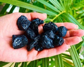 Raw Black Tourmaline Crystals - 'A' Grade  1 - 2" Rough Black Tourmaline - Natural Premium Quality - Choose Pieces Black Tourmaline