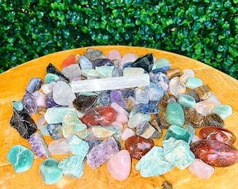 Crystal Confetti Scoop: Mixed Lucky Dip & Mystery Crystal Bags (Selenite, Tumble Stones, Rough Stones, Crystals, Bracelets, and Gifts)