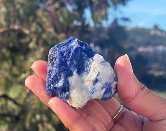 Raw Sodalite - Natural Blue Sodalite Crystal - Rough Sodalite Healing Crystal - Healing Crystals - Chakra Stone - Healing Stones