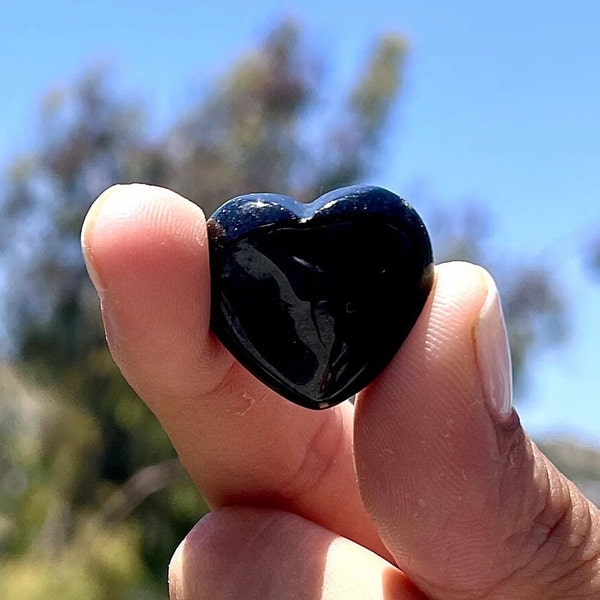 Black Tourmaline Stone Puffy - Raw Black Tourmaline Crystals - Black Tourmaline - 'A' Grade Black Tourmaline - Natural Premium Quality