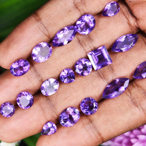 100% Natural Amethyst From Uruguay:  A" Grade - Mix Shape Wholesale Lot - AAAA Top Quality Perfect For Jewelry! ~ Handcut!