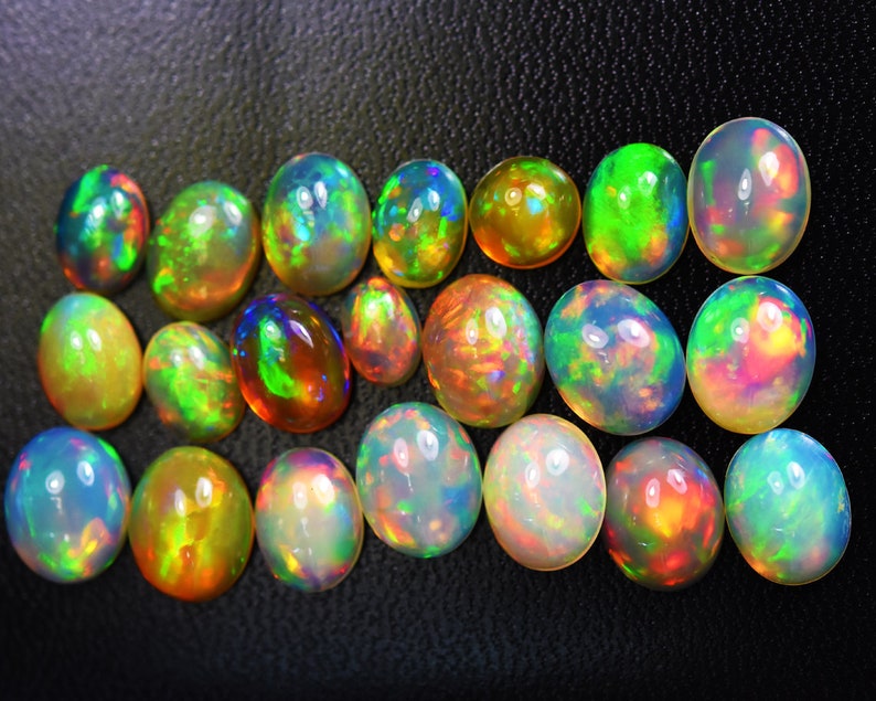 AAA Top Quality Natural Ethiopian Opal Cabochon Lot Welo Opal Making Jewelry Earth Mined Hand Selected Handcrafted image 7