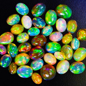 AAA Top Quality Natural Ethiopian Opal Cabochon Lot Welo Opal Making Jewelry Earth Mined Hand Selected Handcrafted image 1