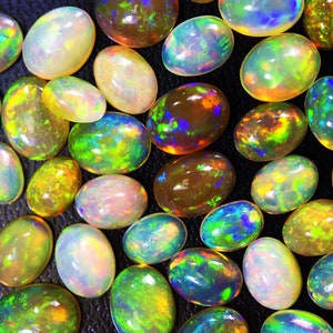 AAA Top Quality Natural Ethiopian Opal Cabochon Lot Welo Opal Making Jewelry Earth Mined Hand Selected Handcrafted image 2