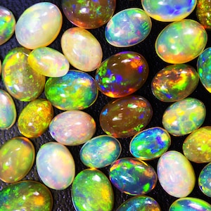 AAA Top Quality Natural Ethiopian Opal Cabochon Lot Welo Opal Making Jewelry Earth Mined Hand Selected Handcrafted image 4