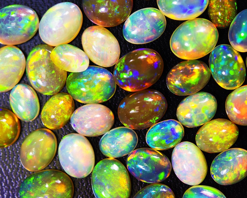 AAA Top Quality Natural Ethiopian Opal Cabochon Lot Welo Opal Making Jewelry Earth Mined Hand Selected Handcrafted image 4