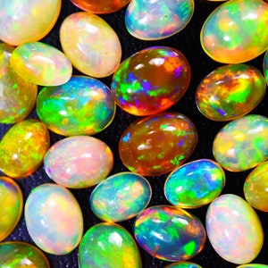 AAA Top Quality Natural Ethiopian Opal Cabochon Lot Welo Opal Making Jewelry Earth Mined Hand Selected Handcrafted image 3