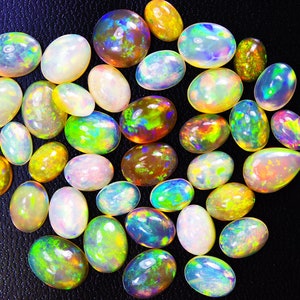 AAA Top Quality Natural Ethiopian Opal Cabochon Lot Welo Opal Making Jewelry Earth Mined Hand Selected Handcrafted image 5