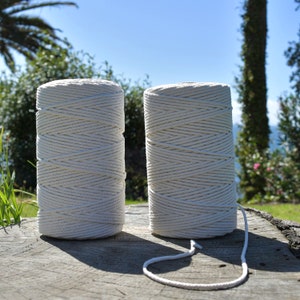 3mm Macrame Cord Premium Coloured Cotton Cord Craft Macrame Rope 3 Ply Cord  Handmade Supplies 