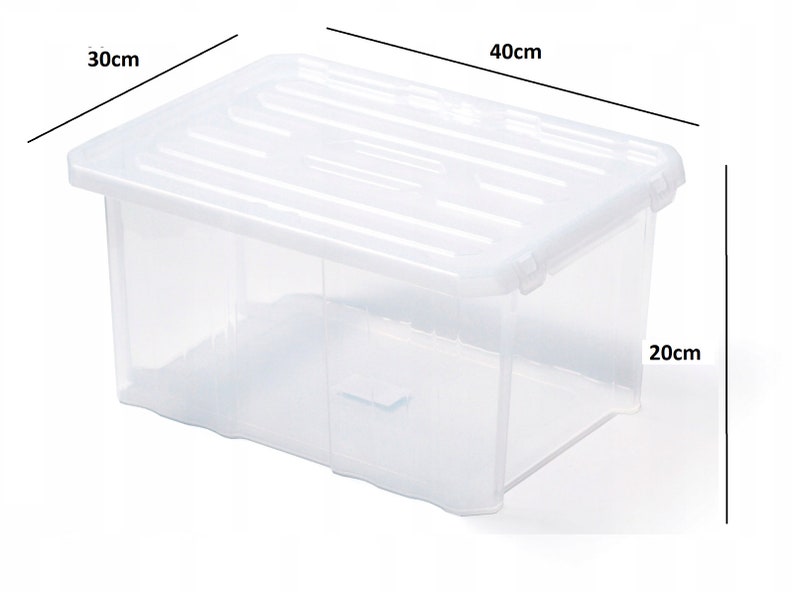 Plastic Storage Box Boxes Lid Handles Food Container Home Etsy UK