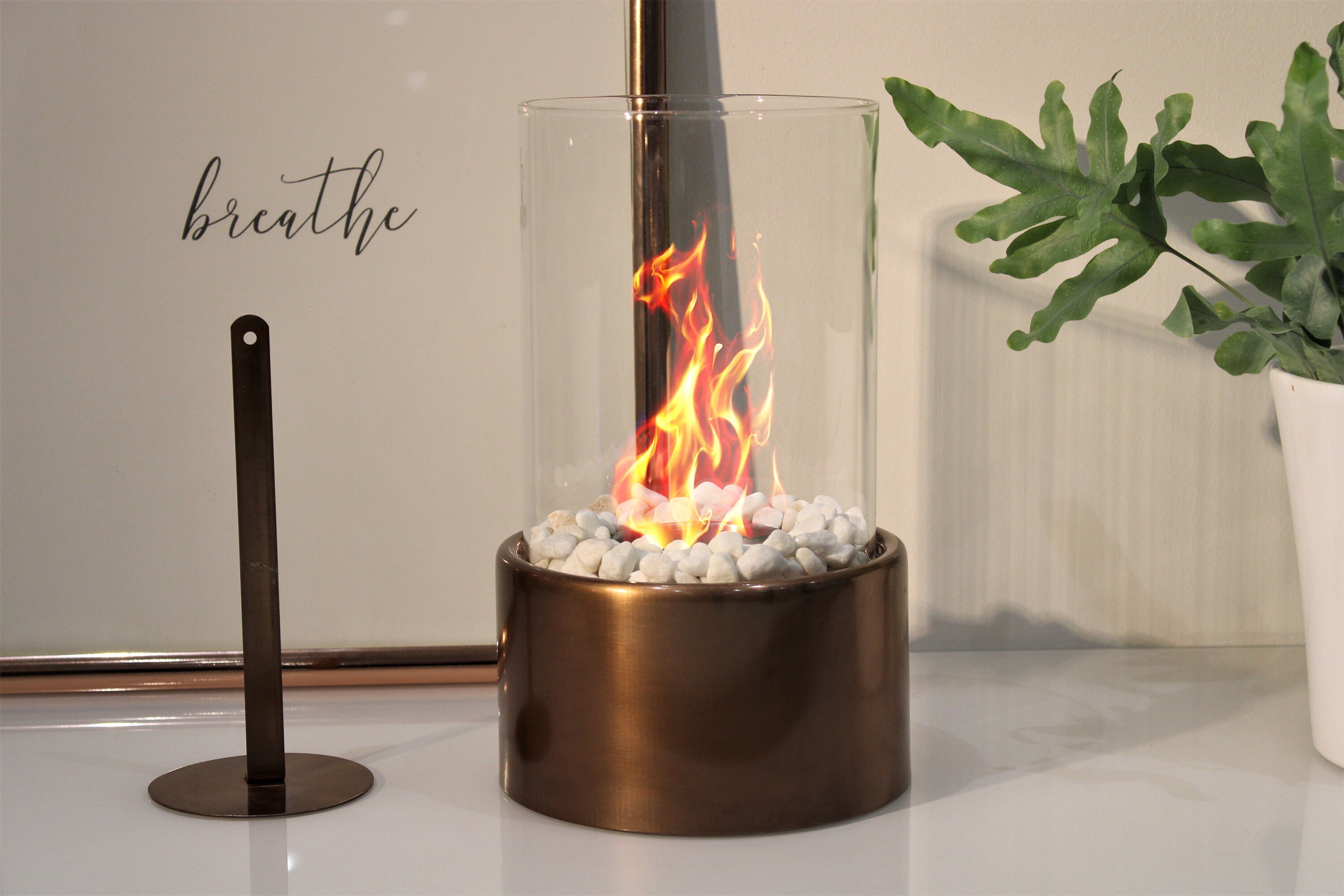 Bioethanol Tabletop Fireplace Bio Ethanol Table Top Fire Round Etsy UK