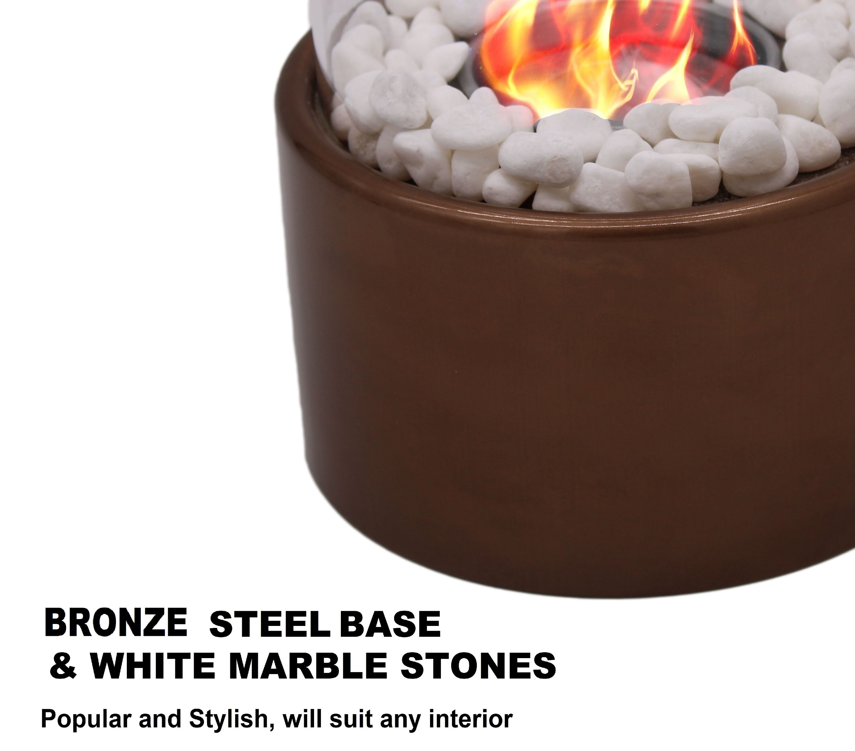 Bioethanol Tabletop Fireplace Bio Ethanol Table Top Fire Round Etsy UK