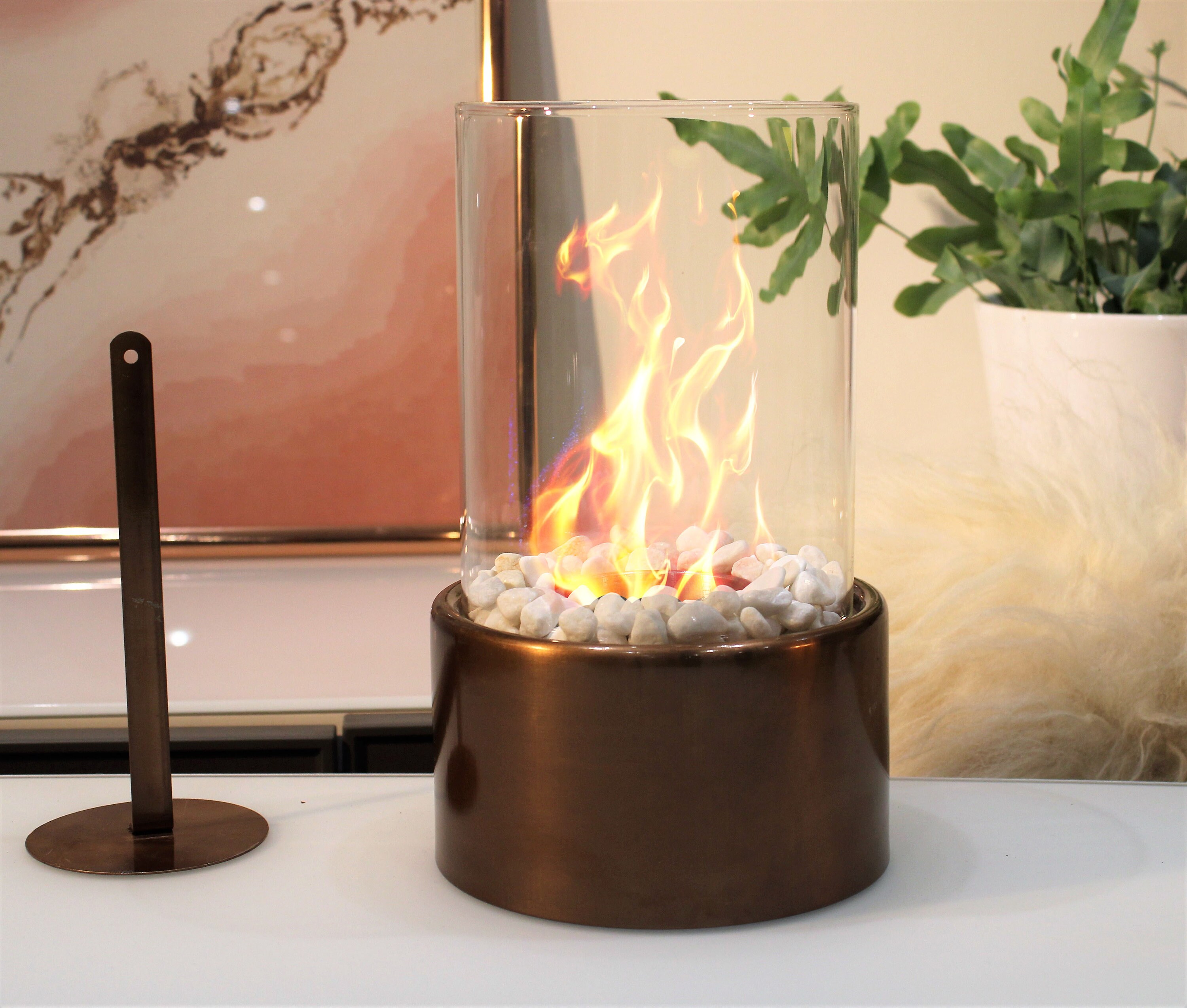 Bioethanol Tabletop Fireplace Bio Ethanol Table Top Fire Round Etsy UK