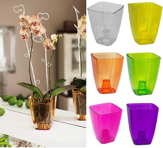 8 Verrines orchidées plastique réutilisable blanc 9 cl