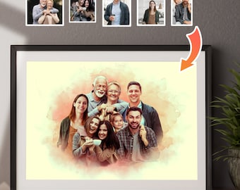 Add Person To Photo, Combine Photos, Custom memorial gift, Gift for Dad Mom, Merge Pictures, Add Deceased, Loved One To Picture