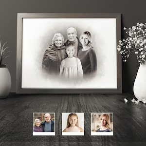 Regali di Natale, Unisci foto di famiglia, Aggiungi persona alla foto, Regalo commemorativo personalizzato, Regalo per papà e mamma, Combina foto, Ritratto di famiglia