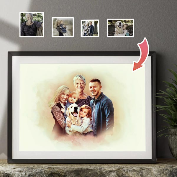 Pictures With Deceased Love One, Add Person to Photo, Custom Family Photo, Deceased Love One, Family Picture, Add Person to Photo