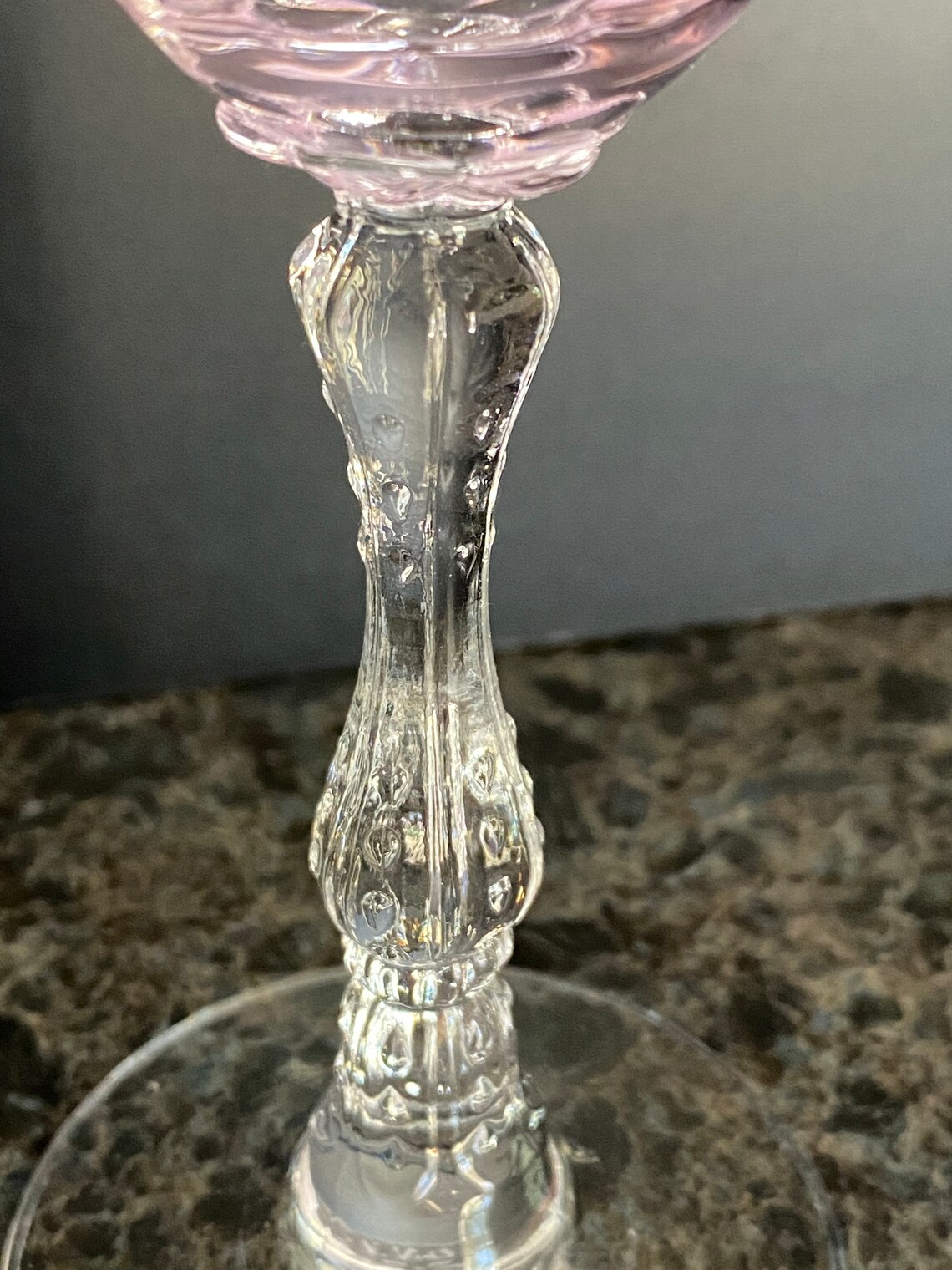 LENOX Pink Fostoria Etched Navarre Crystal Etsy