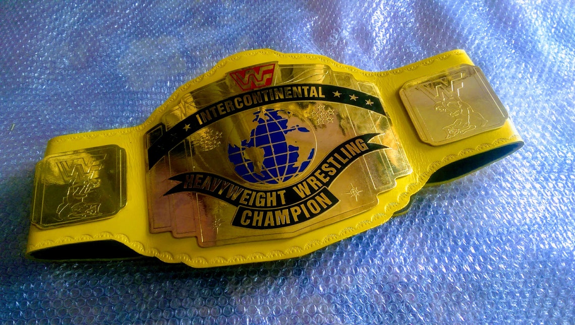 Intercontinental Championship Belt with Real Yellow leather Etsy