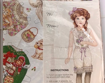 Vintage Uncut Current Victorian Girl & Clothes Paper Doll Set 66753 Sealed