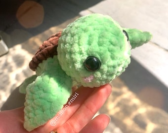 Peluche tortue de mer au crochet personnalisée | Tortue kawaii personnalisable | amigurumi animal océan | Cadeau original poupée mer carapace coquillage