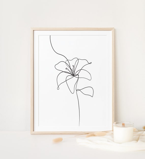 Line art flower deals