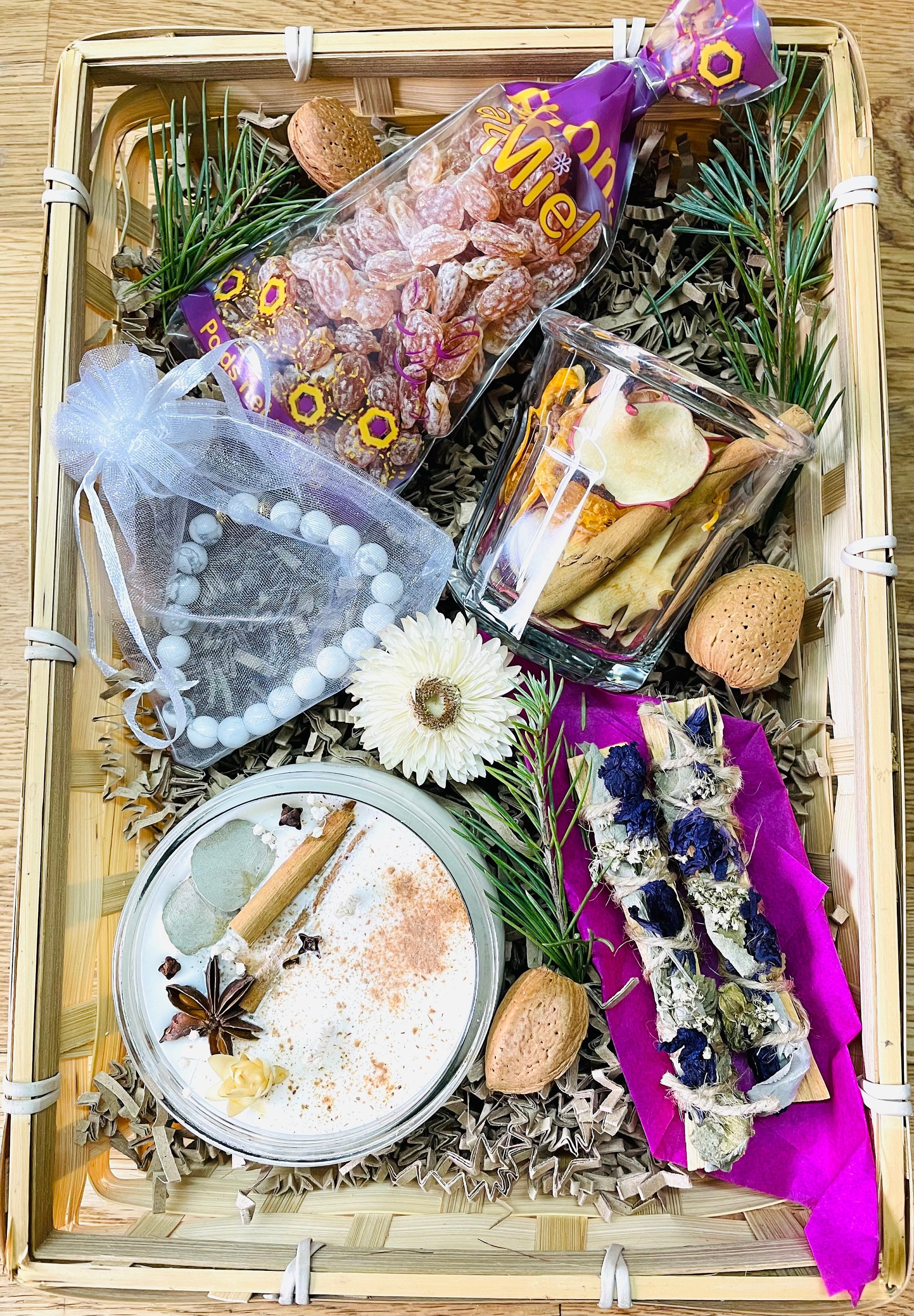 Corbeille de Noël, Cadeau Fleuri et Végétal