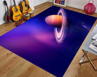 Saturn Space Rug - Etsy