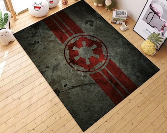 The Star Wars Rug,Imperial Logo Rug,For Living Room Rug,Fan Carpet,Area Rug,Non Slip Floor Carpet,Teen's Rug,Kids Room,Science Fiction,Movie