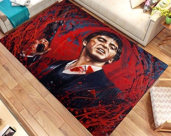 Scarface Rug,Legend Star and Film,Famous Rug,Modern Rug,Film Rug,Boy/Girl Room Rug,For Living Room Rug,Non Slip Floor Carpet,Teen's Rug,Gift