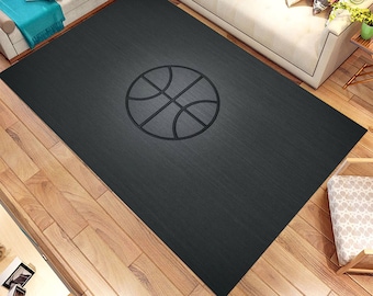 Basketball Patterned Rug,Sport Rug,Gift For Her/Him, Girl/Boy Room Rug,For Living Room Rug,Non Slip Floor Carpet,Teen's Rug, Kid's Room Rug