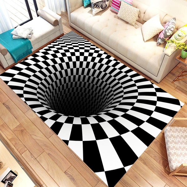 3D Vortex, Illusion Rug, For Living Room Rug,Fan Carpet,Area Rug,Non Slip Floor Carpet,Teen's Rug,Kids Room Rug,Boy Room Rug,Girl Room