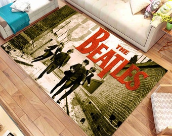 The Beatles Rug, British Rock Band The Beatles Rug,For Living Room Rug,Fan Carpet,Area Rug,Non Slip Floor Carpet,Teen's Rug,Kids Room Rug