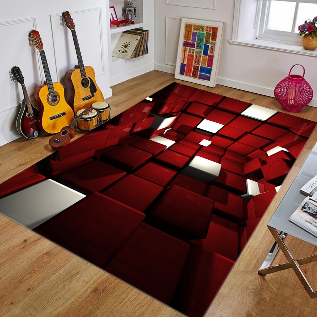 3D Illusion Rug, 3D Rug,for Living Room Rug,fan Carpet,area Rug,non ...