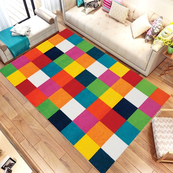 TAPISO Flannel Tappeto Gioco Bambini Stampato a Macchina Antiscivolo Lavabile Pelo Corto Design Moderno Morbido Città Strade Multicolore Verde Grigio Cameretta Oeko-Tex 160 x 230 cm