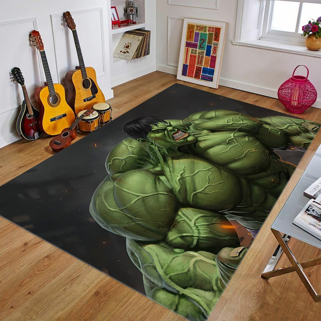 Angry Hulk Rug: 3D Print Microfiber Area Rug - Etsy