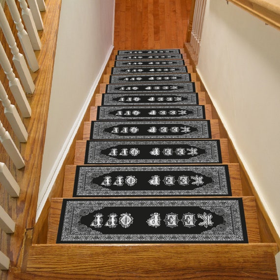Alfombra para escaleras, alfombra para peldaños de escaleras, juego de 13  diseños especiales para su hogar, peldaños de escaleras más seguros para  sus seres queridos, regalo, escalones suaves -  México