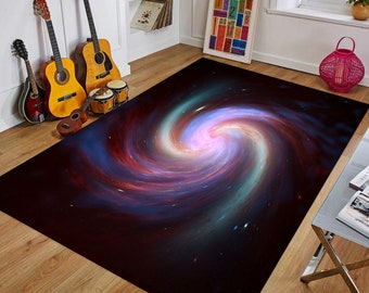 Space Spiral Rug,Space Rug,For Living Room Rug,Fan Carpet,Area Rug,Non Slip Floor Carpet,Teen's Rug,Area Rug,Space Science, Fiction Rug