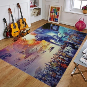 Death Star Rug,Clone Wars Rug,Millenium Falcon Rug,The Star Wars Rug,For Living Room Rug,Non Slip Floor Carpet,Teen&#39;s Rug,Science Fiction
