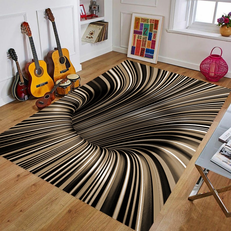 Three Dimension Design Rugs 3D Vortex, Illusion Rug, for Living Room Rug,fan Carpet,area Rug,non ...