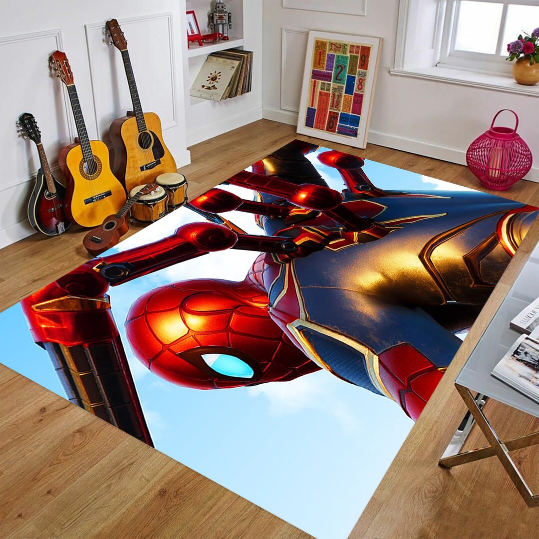 Spider Man Rug, Spider Man Area Rug,gift for Her/him, Girl/boy Room Rug ...