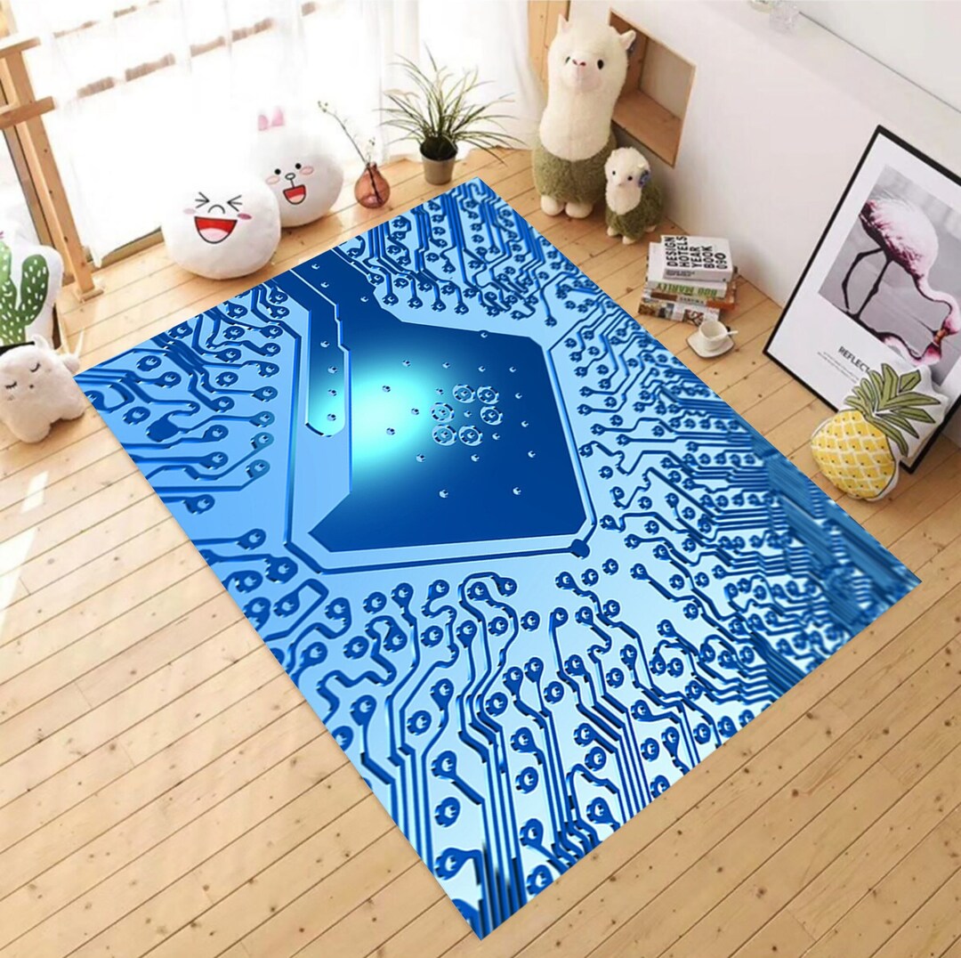 Pcb Rug Main Board Patterned Rug, Electronic Circuit Rug,for Living Room Rug ...