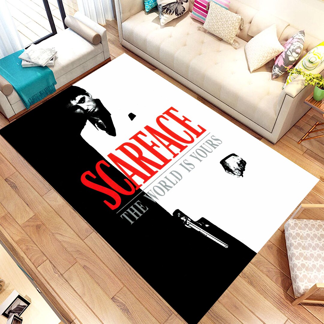 Scarface Rug, Legend Star and Film, Timeless Film, Cult, Famous Rug ...