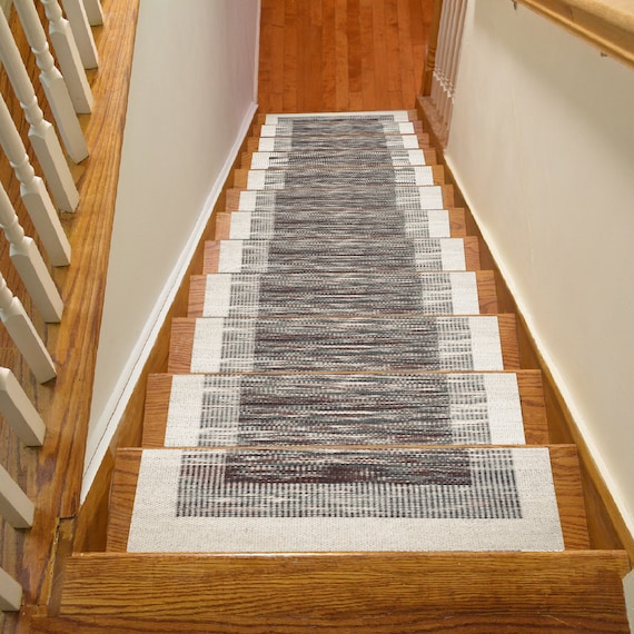 Beverly Rug Peldaños de escalera para peldaños de madera, alfombras para  escaleras de madera, alfombras antideslizantes para escaleras, alfombras de