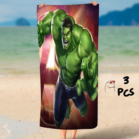 Hulk Towel Set,marvel Beach Towel Set,pool Towel Set,double Towel
