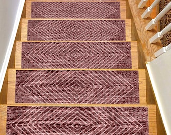 Stair Rug, Stair Treads Rug, Stair Treads Set of 13 Special Designs For Your Home, Safer Stair Treads For Your Loved Ones, Gift, Soft Steps