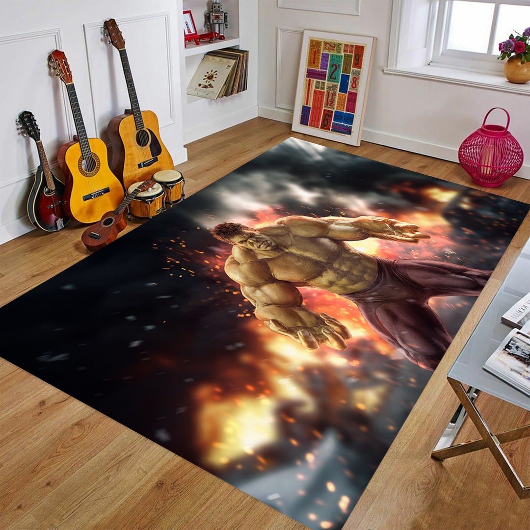 Angry Hulk Rug,green Giant Rug,for Living Room Rug,fan Carpet,area Rug ...